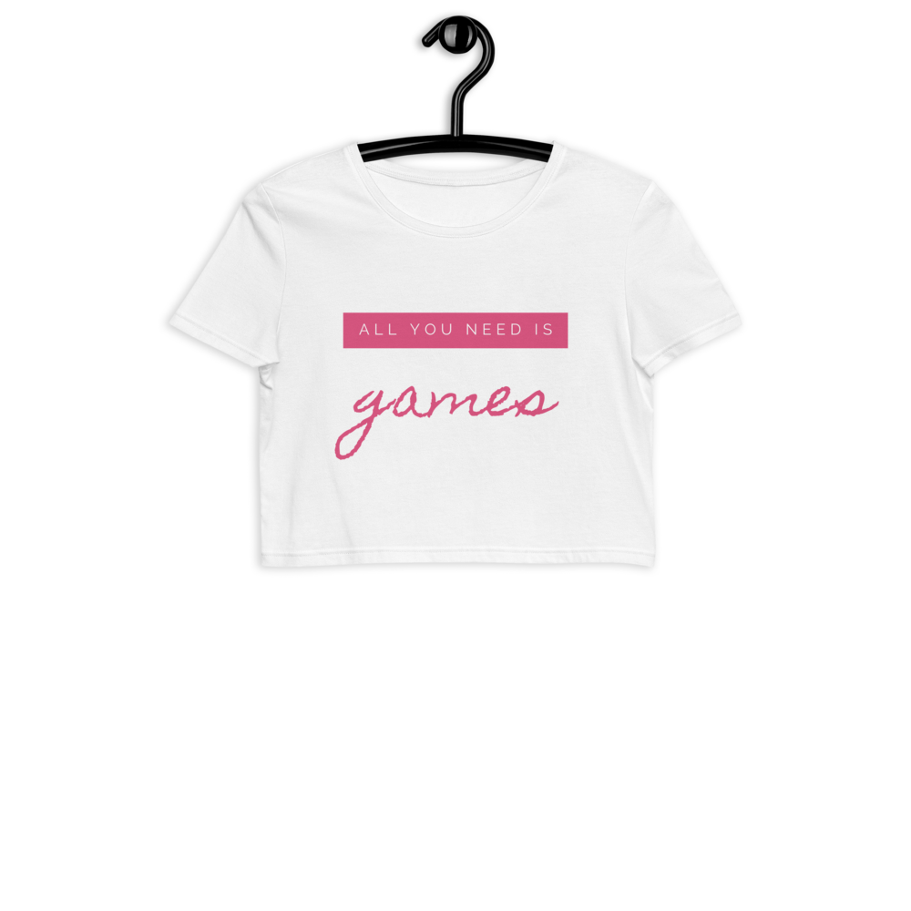 Crop Top 'All you need is games' - Pixelcave
