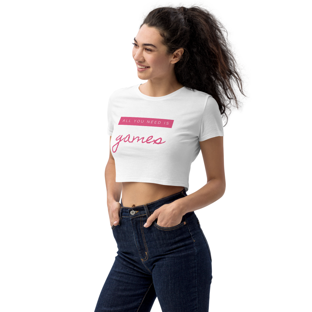 Crop Top 'All you need is games' - Pixelcave