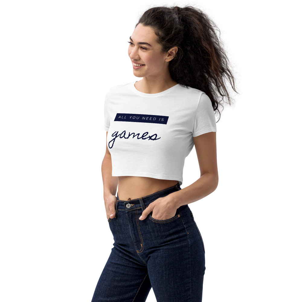 Crop Top 'All you need is games' - Pixelcave
