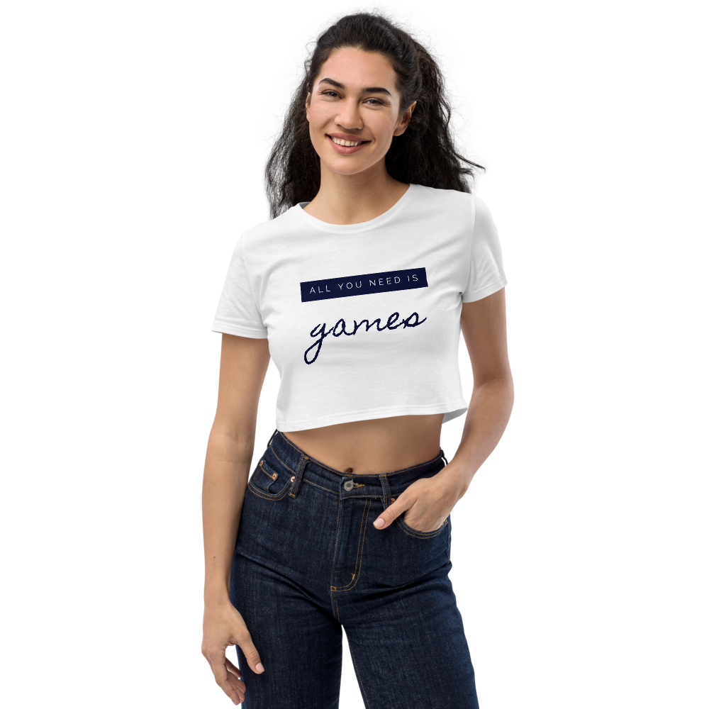 Crop Top 'All you need is games' - Pixelcave