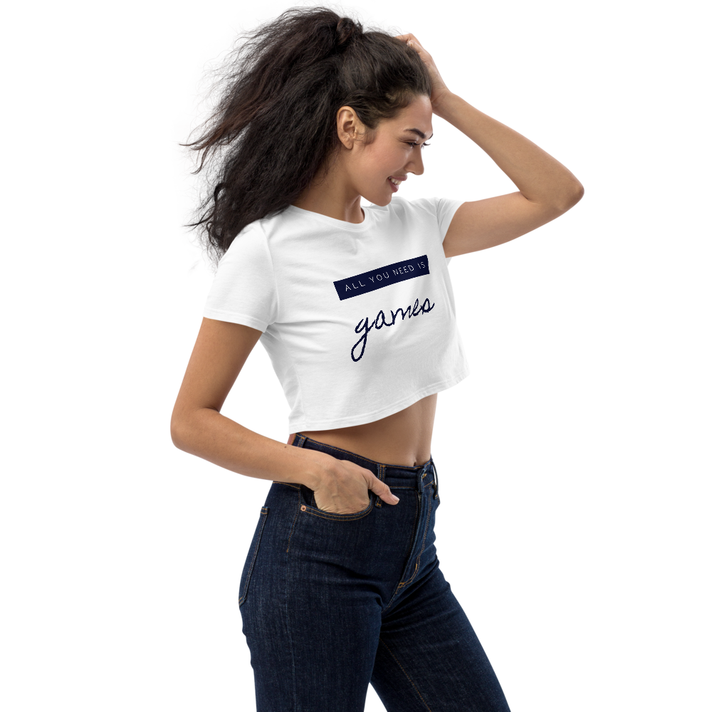Crop Top 'All you need is games' - Pixelcave