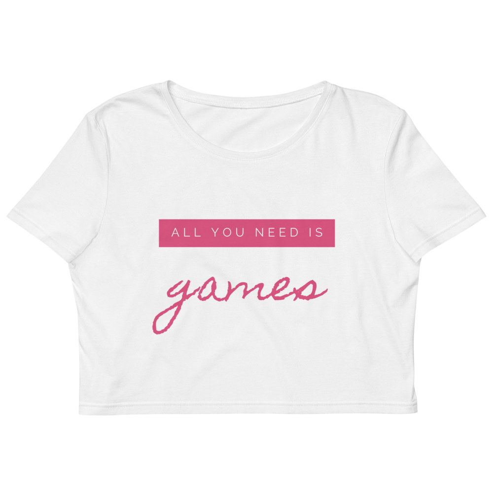 Crop Top 'All you need is games' - Pixelcave