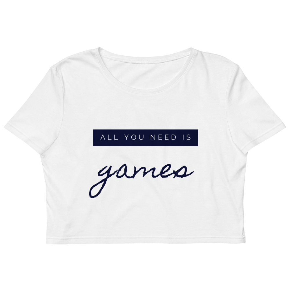Crop Top 'All you need is games' - Pixelcave