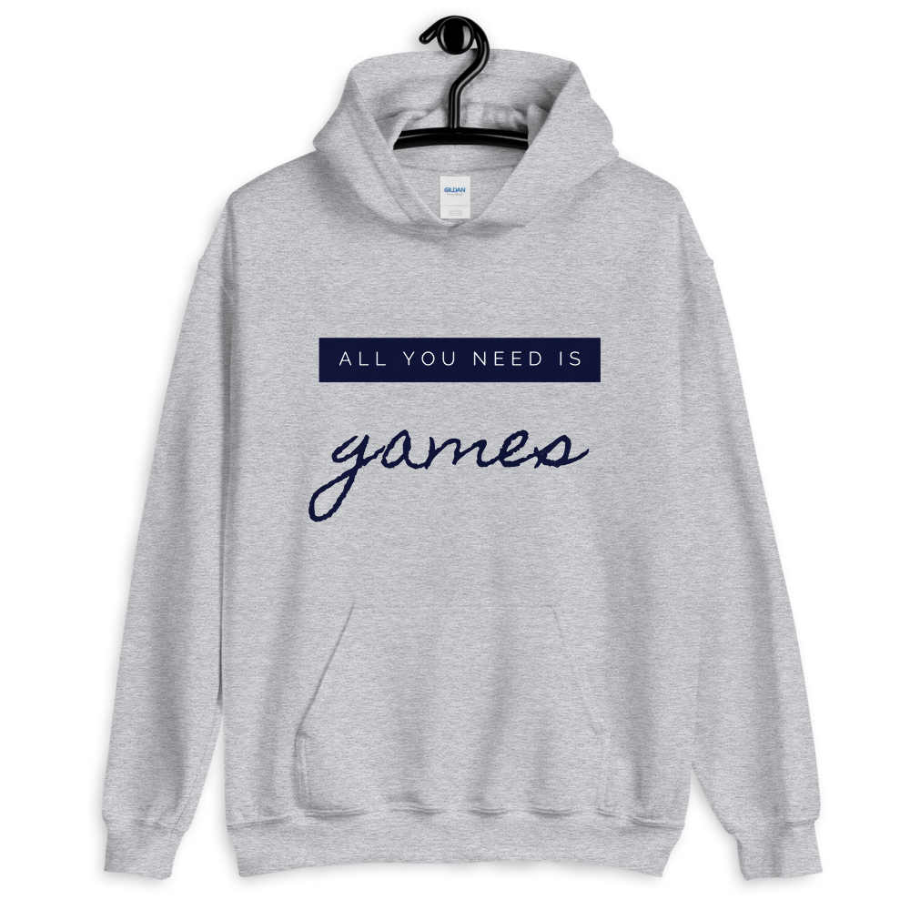 Hoodie 'All you need is games' - Pixelcave