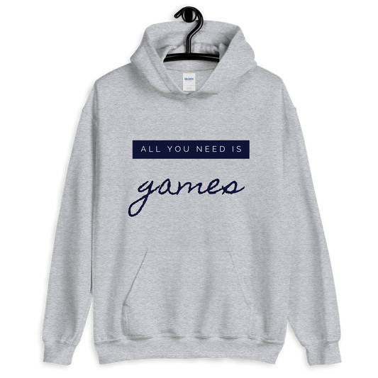 Hoodie 'All you need is games' - Pixelcave