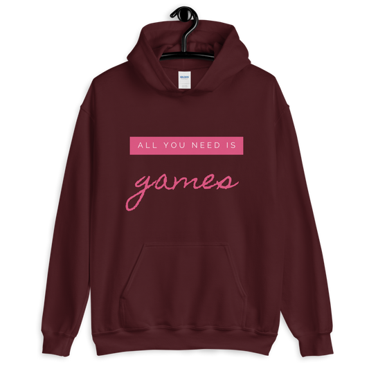Hoodie 'All you need is games' - Pixelcave