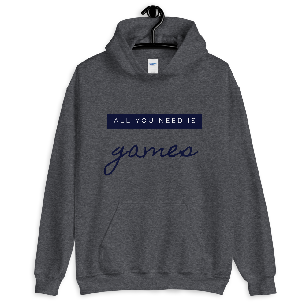 Hoodie 'All you need is games' - Pixelcave