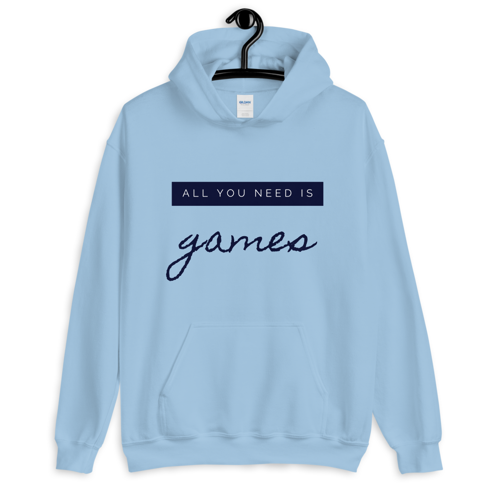 Hoodie 'All you need is games' - Pixelcave