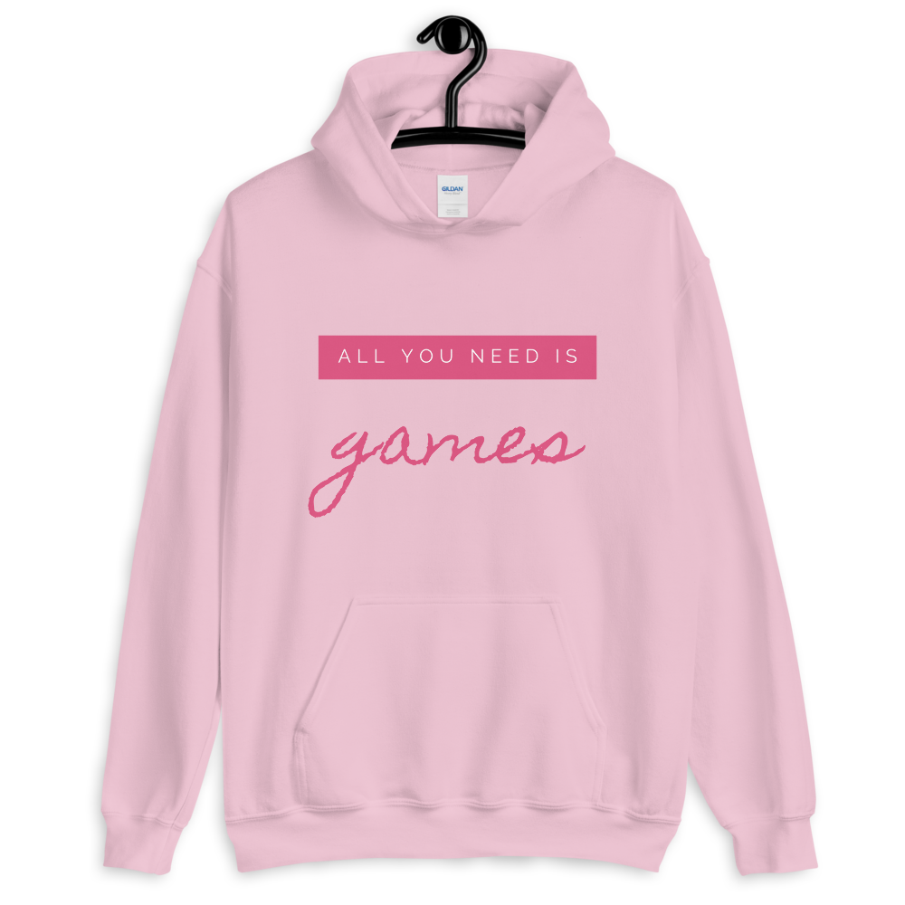 Hoodie 'All you need is games' - Pixelcave