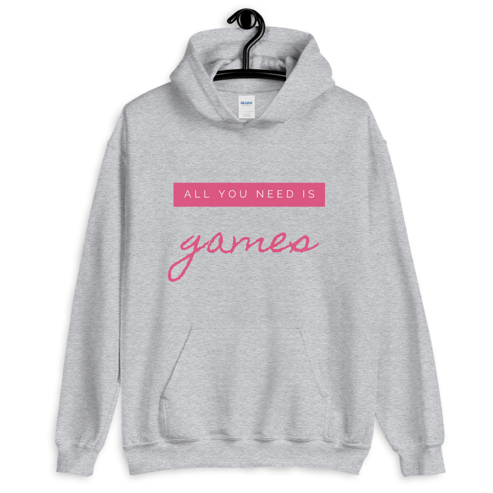 Hoodie 'All you need is games' - Pixelcave