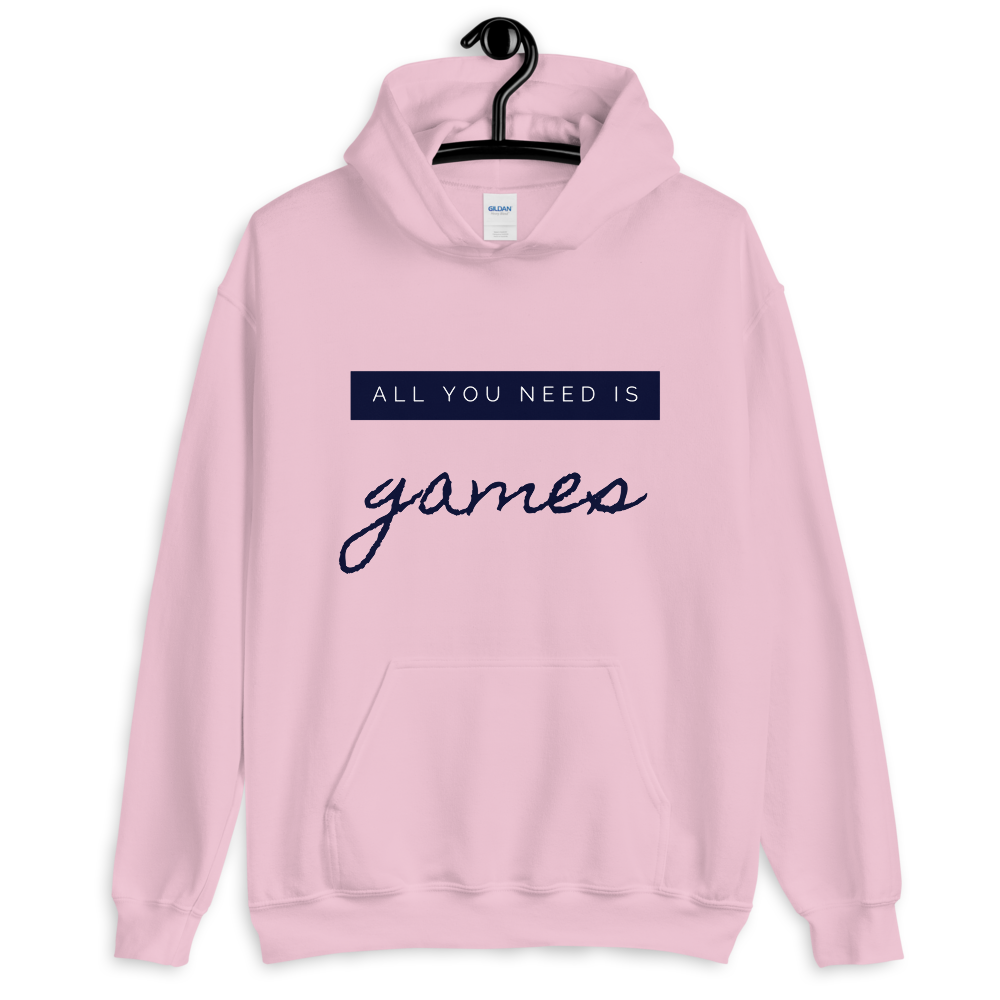 Hoodie 'All you need is games' - Pixelcave