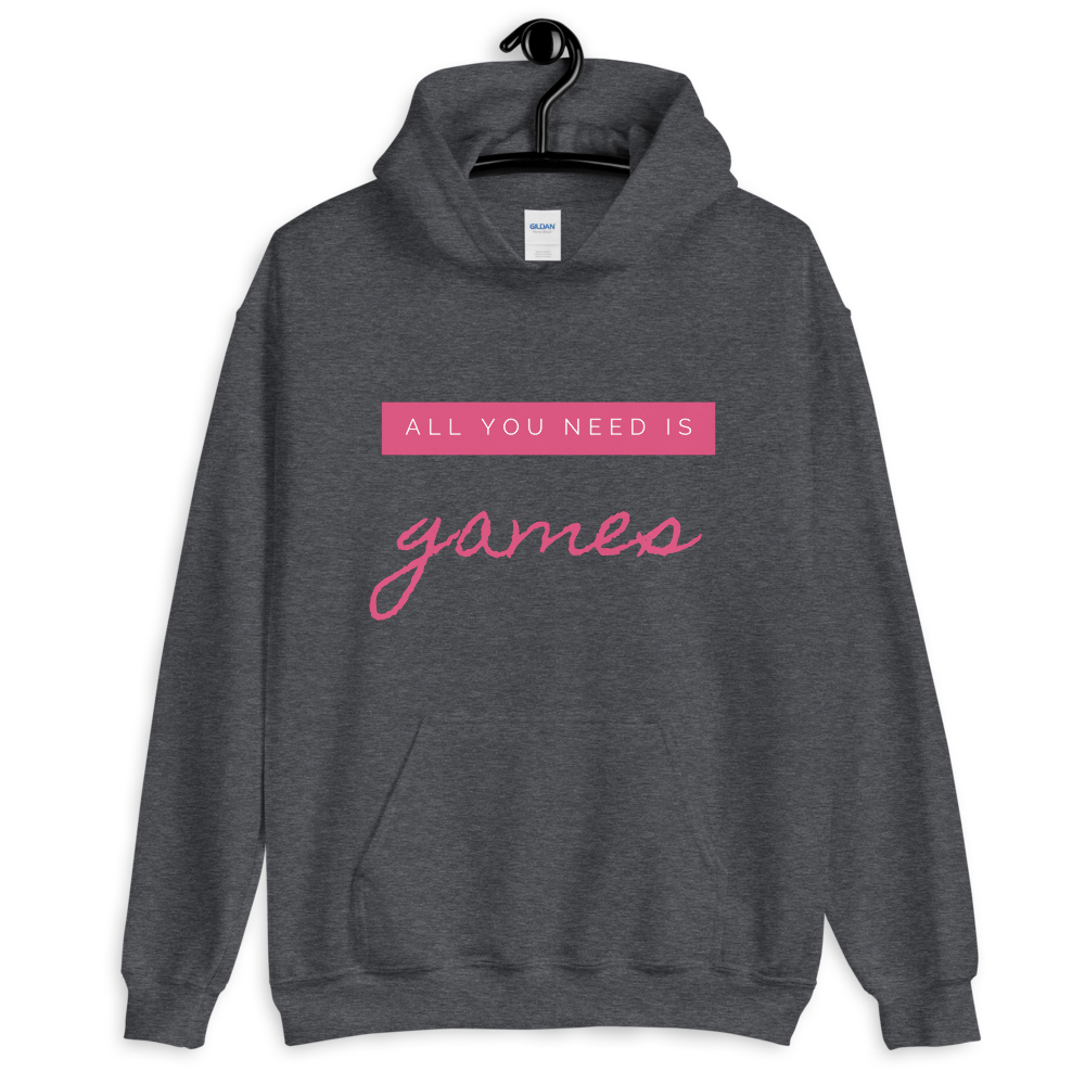 Hoodie 'All you need is games' - Pixelcave