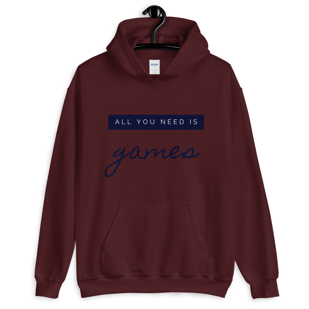 Hoodie 'All you need is games' - Pixelcave