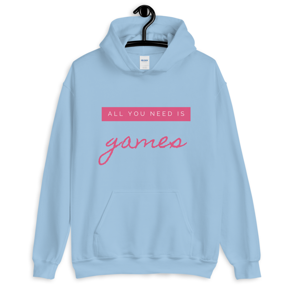 Hoodie 'All you need is games' - Pixelcave