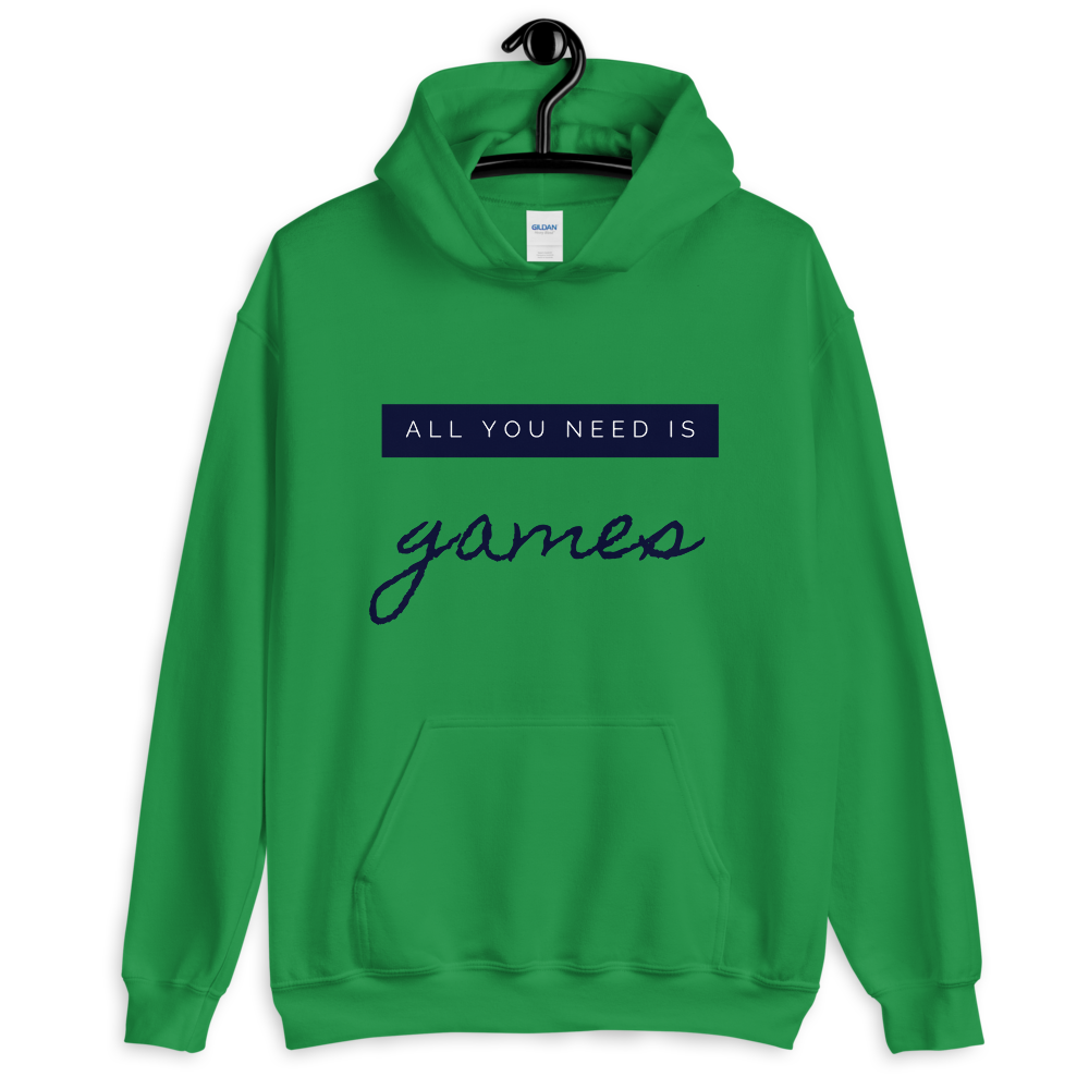 Hoodie 'All you need is games' - Pixelcave