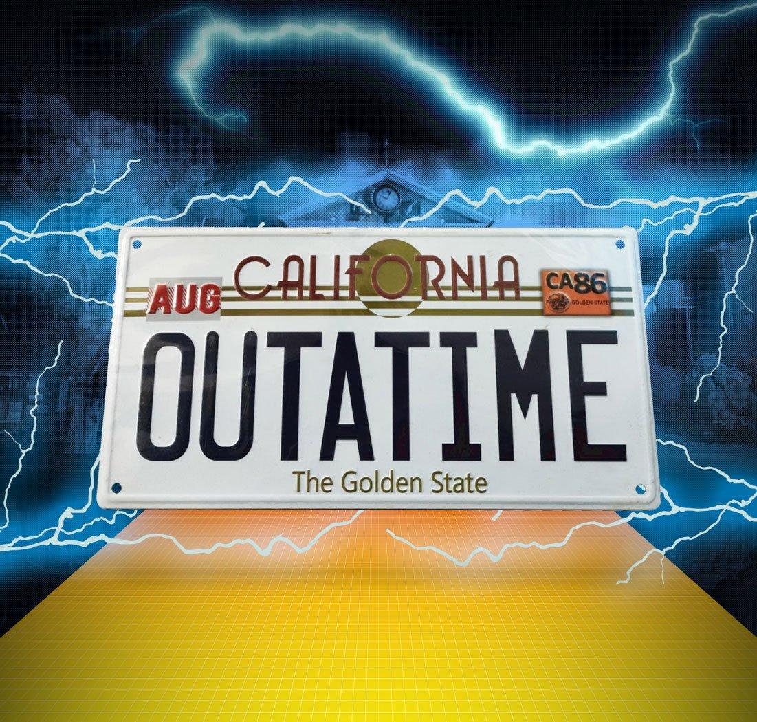 Kentekenplaat 'OUTATIME - Back to the Future' - Pixelcave