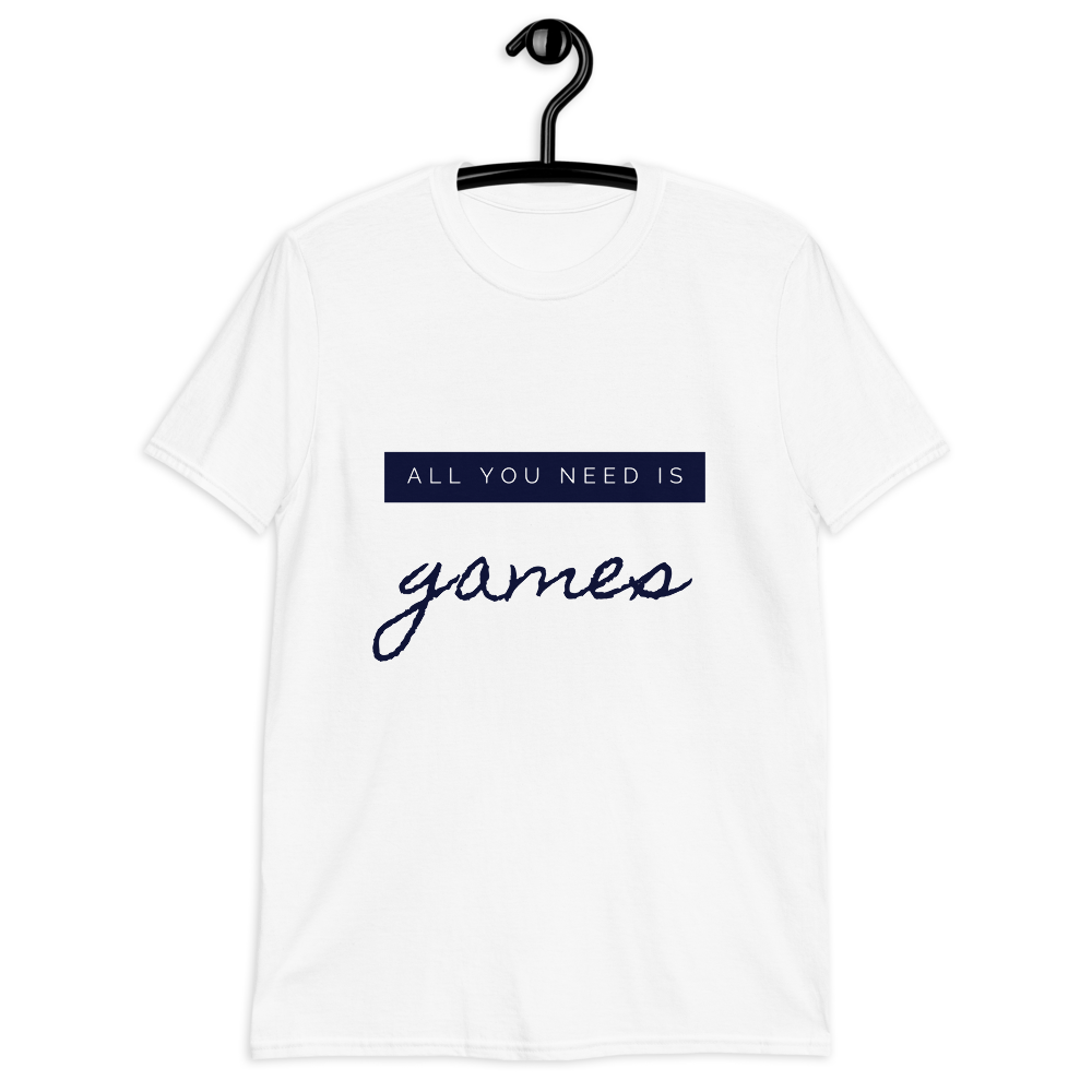 T-shirt 'All you need is games' - Pixelcave