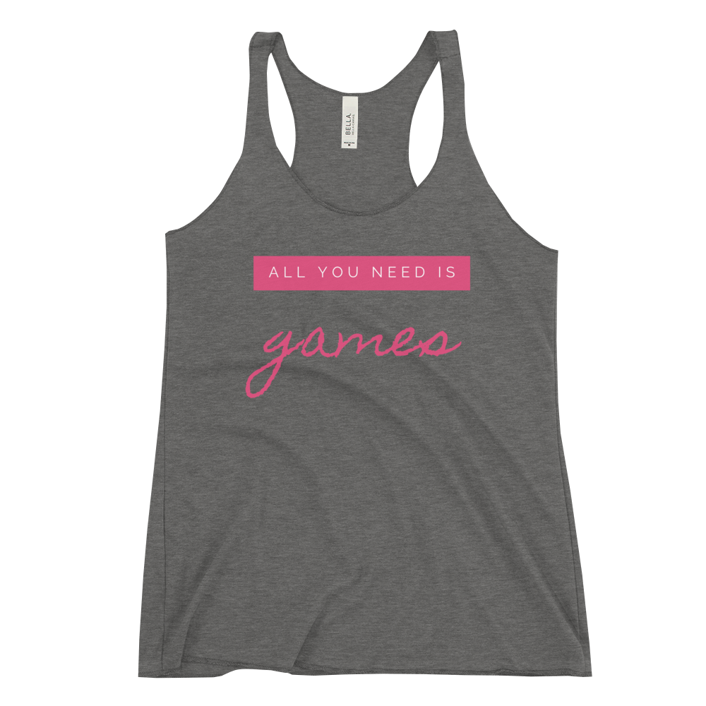 Tank Top 'All you need is games' - Pixelcave