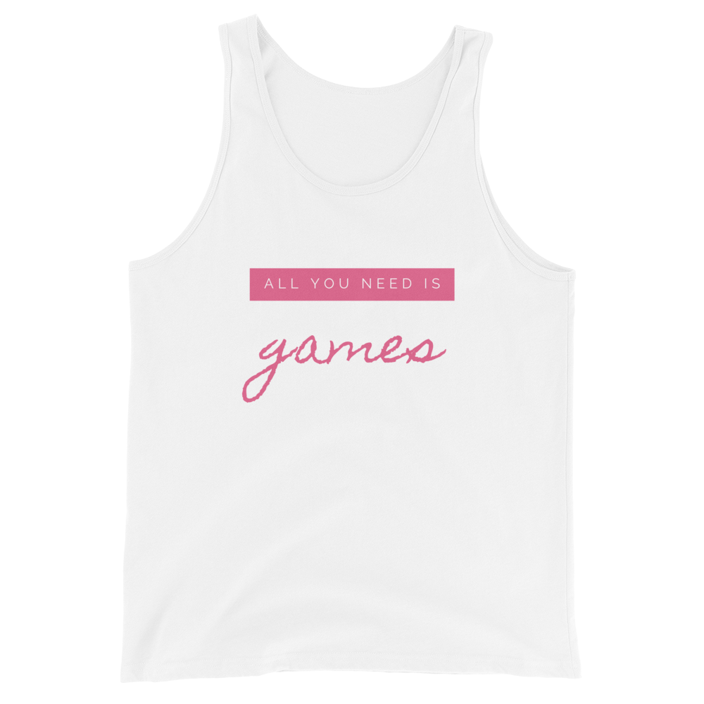 Tank Top 'All you need is games' - Pixelcave