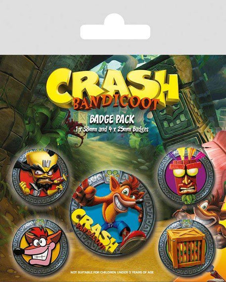 Badges 'Crash Bandicoot' - Pixelcave