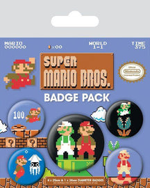 Badges 'Super Mario Bros.' - Pixelcave
