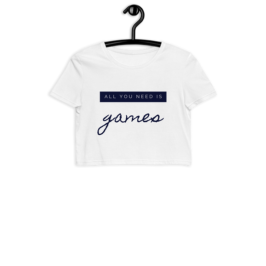 Crop Top 'All you need is games' - Pixelcave