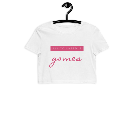 Crop Top 'All you need is games' - Pixelcave