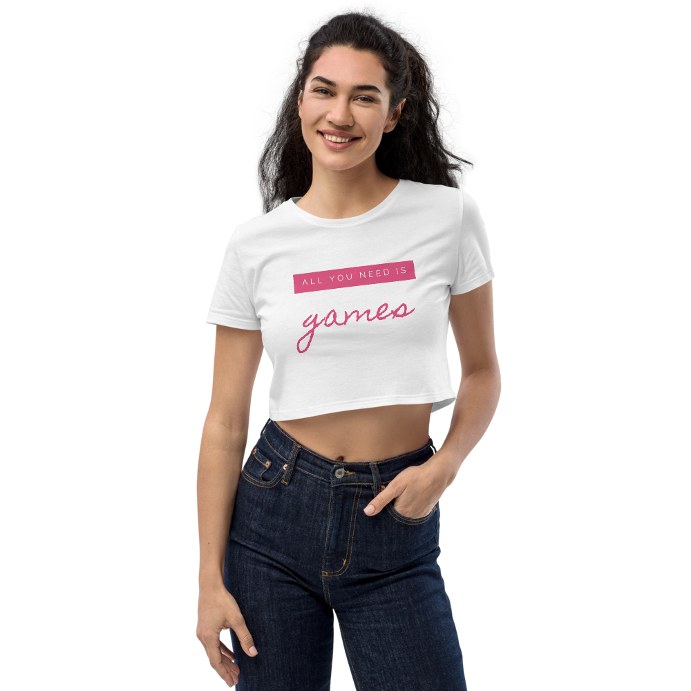 Crop Top 'All you need is games' - Pixelcave