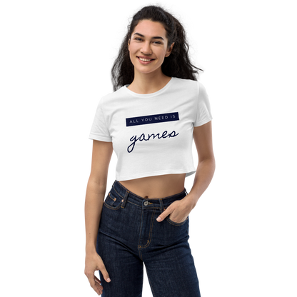 Crop Top 'All you need is games' - Pixelcave