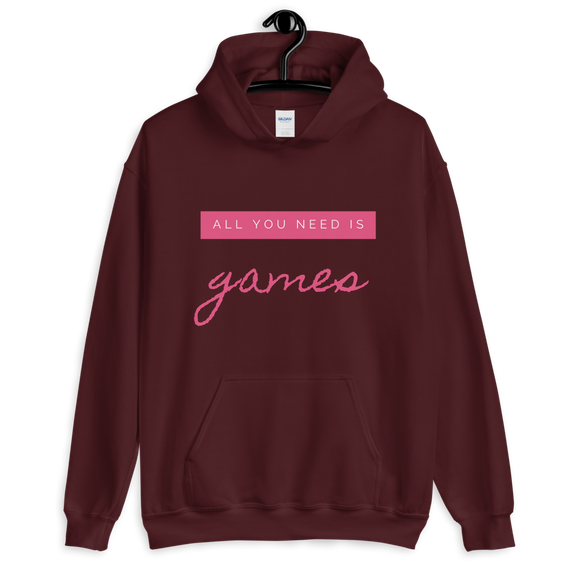 Hoodie 'All you need is games' - Pixelcave