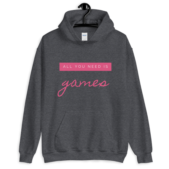 Hoodie 'All you need is games' - Pixelcave