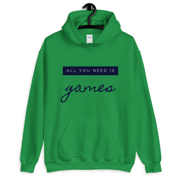 Hoodie 'All you need is games' - Pixelcave