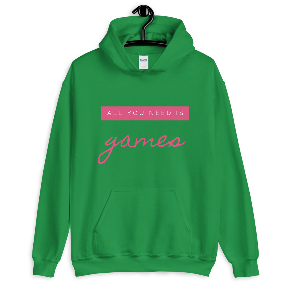 Hoodie 'All you need is games' - Pixelcave