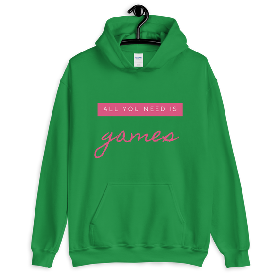 Hoodie 'All you need is games' - Pixelcave