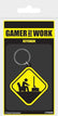 Sleutelhanger 'Gamer at Work - Caution Sign' - Pixelcave