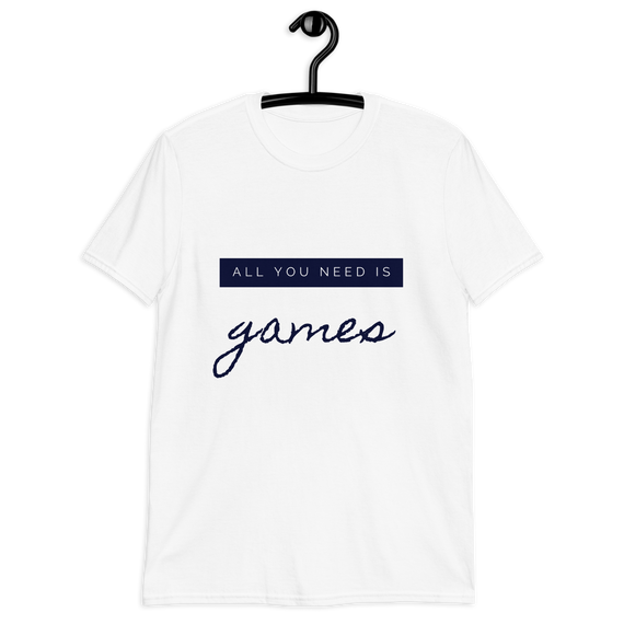 T-shirt 'All you need is games' - Pixelcave