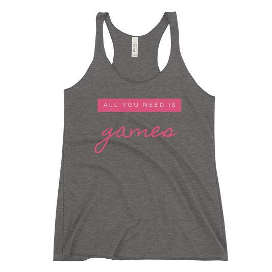 Tank Top 'All you need is games' - Pixelcave