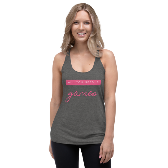 Tank Top 'All you need is games' - Pixelcave