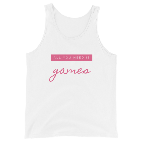 Tank Top 'All you need is games' - Pixelcave